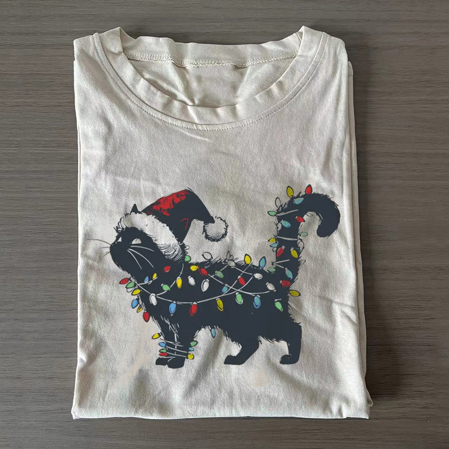 Cute Cat Christmas T-shirt