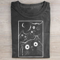 Vintage Black Cat Moon T-shirt