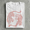 Vintage Leopard Fighting Graphic T-shirt