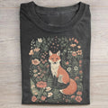 Niedliches Blumen-Fuchs-T-Shirt