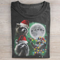 Three Raccoons With The Moon T-shirt