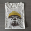 Retro River Otter Wearing Beanie Unisex T-Shirt
