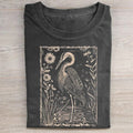 Blockprint T-Shirt Unisex mit Graureiher