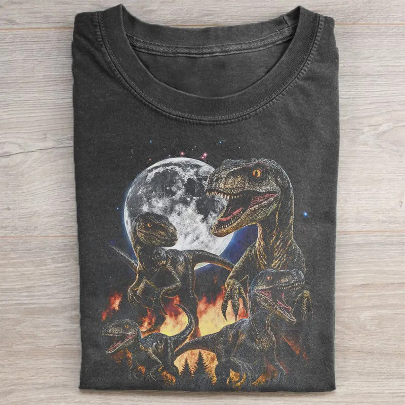 Velociraptor Dinosaur Vintage 90s T-shirt