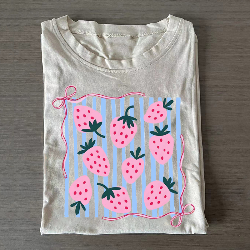 Strawberry Coquette Bow T-shirt
