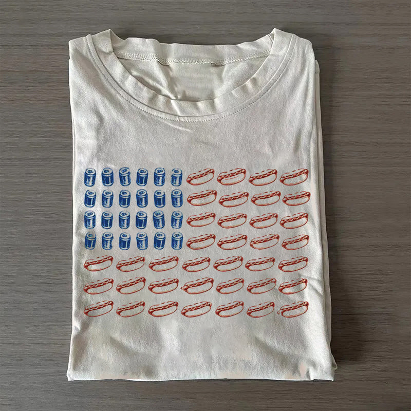 Funny 4th of July Hot Dog T-shirt