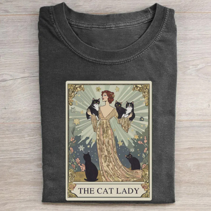 Cat Lady Tarot Card T-shirt