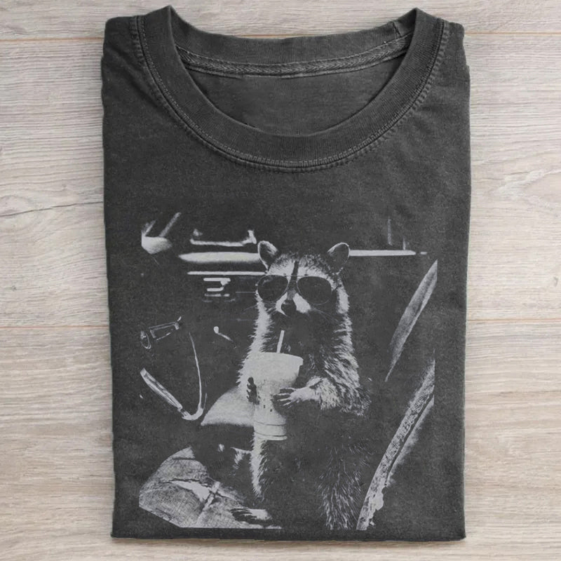 Funny Raccoon Graphic T-shirt
