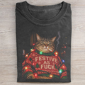 Funny Christmas Cat T-shirt