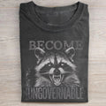 Vintage Wütender Waschbär Werde Unregierbar Grunge Grafik T-Shirt