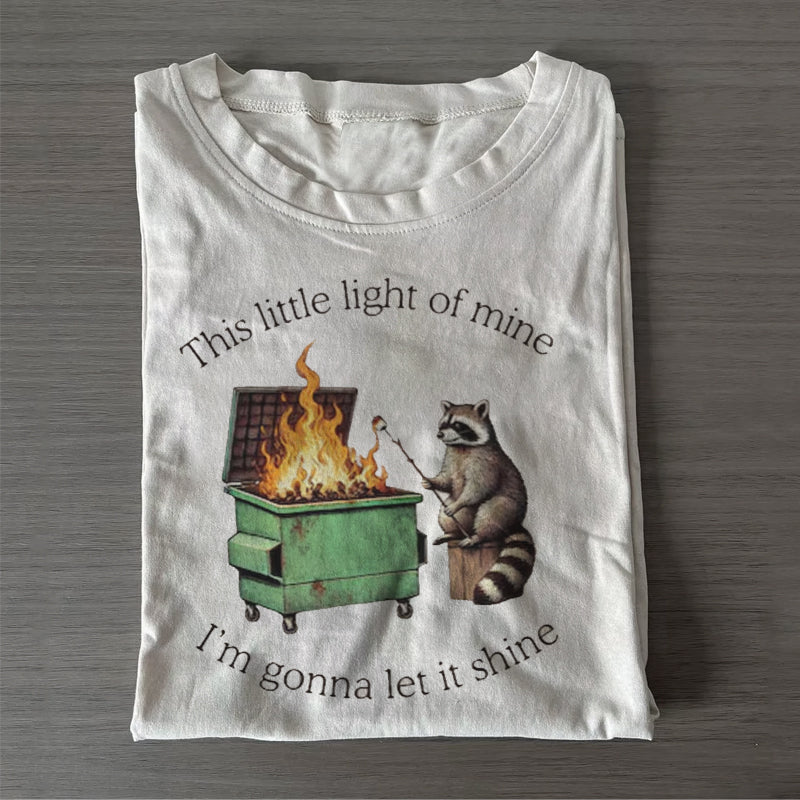 Dumpster Fire Raccoon T-Shirt