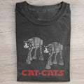 T-Shirt mit laufender Roboterkatze