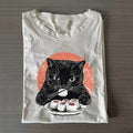 Katze isst köstliches Sushi T-Shirt