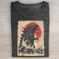 Retro Vintage Japanese Godzilla Great Wave T-shirt