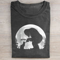 Cat Full Moon Bigfoot T-shirt