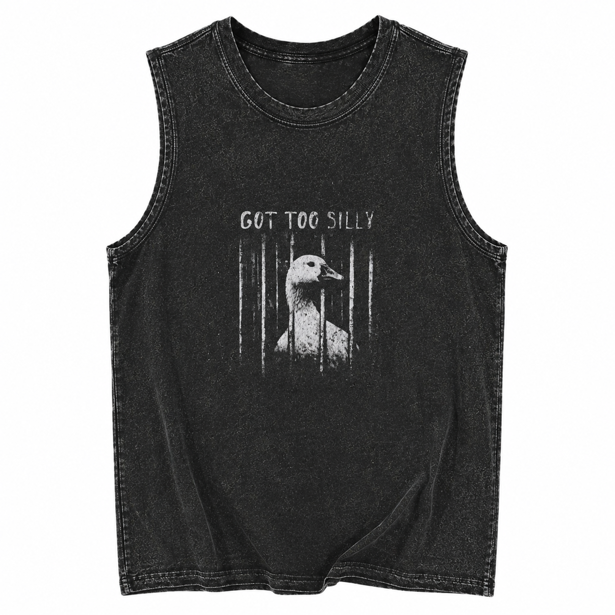 Funny Silly Goose Meme Washed Tank