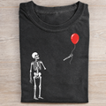 Skeleton Lost Balloon T-shirt Without Words