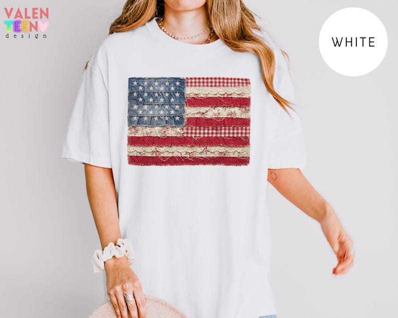 Faux Patchwork American Flag