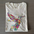 Floral Hummingbird T-shirt