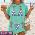 Red White Blue Swimsuit T-shirt