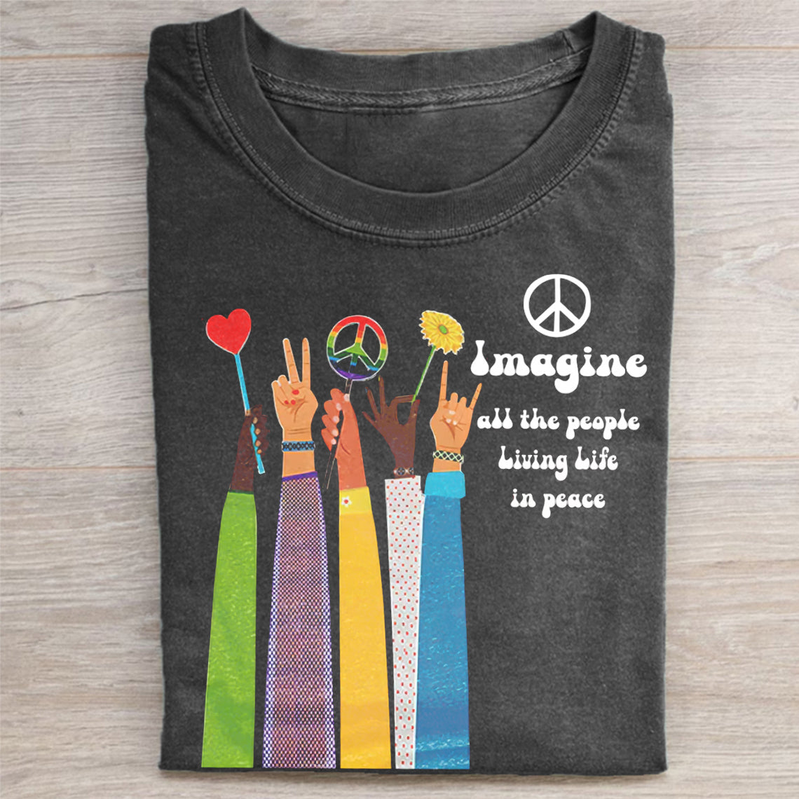 Imagine All The People Living Life In Peace T-shirt