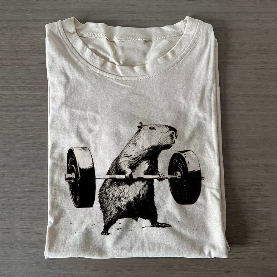 Capybara Fitness Funny T-shirt