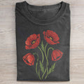 Vintage Poppy Flower Graphic T-shirt
